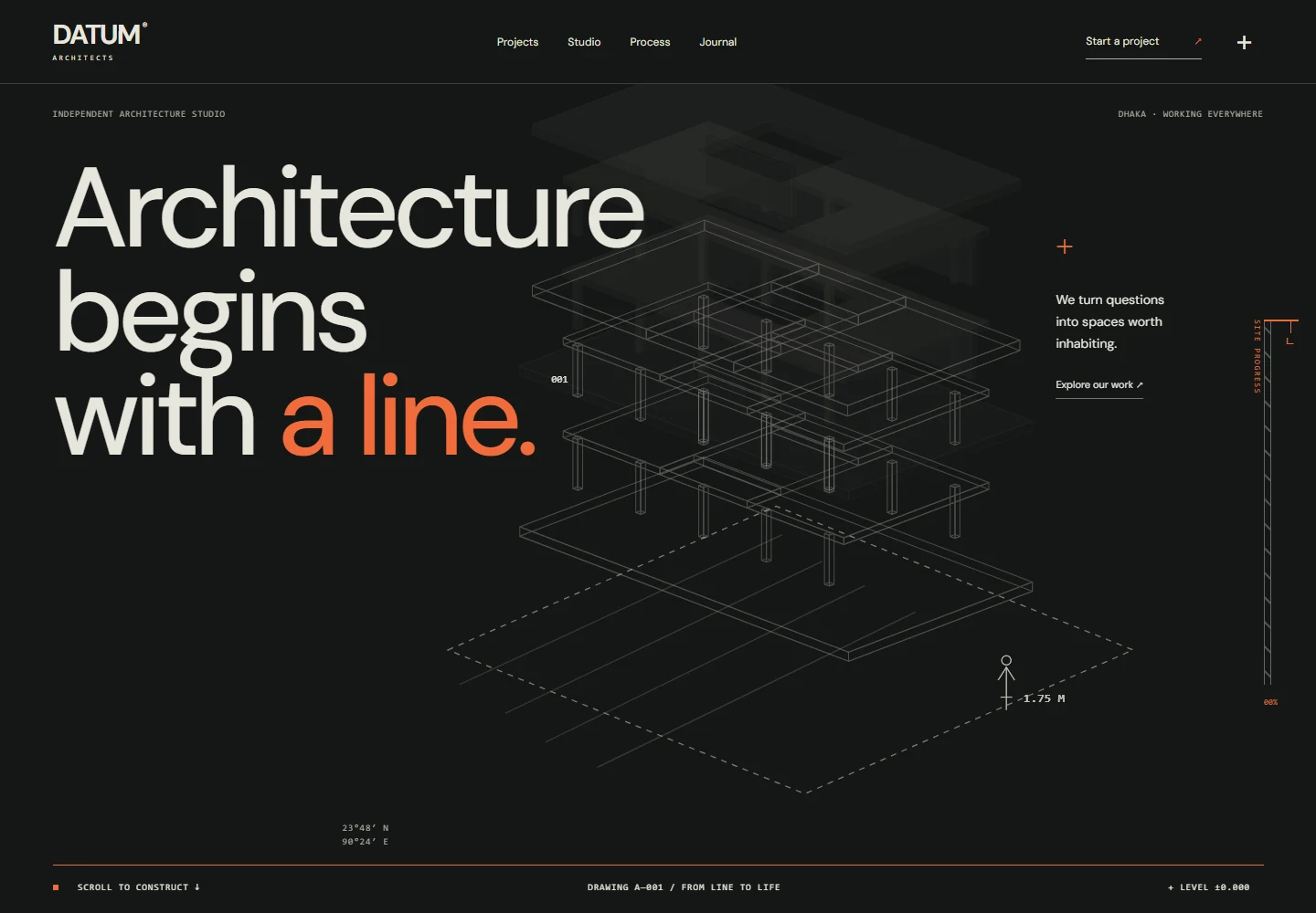 DATUM desktop website screenshot
