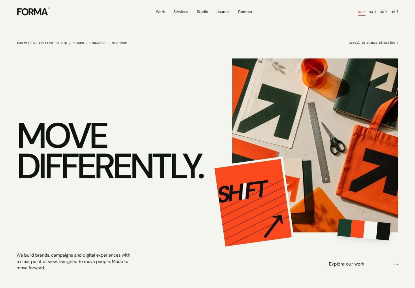 FORMA desktop website screenshot