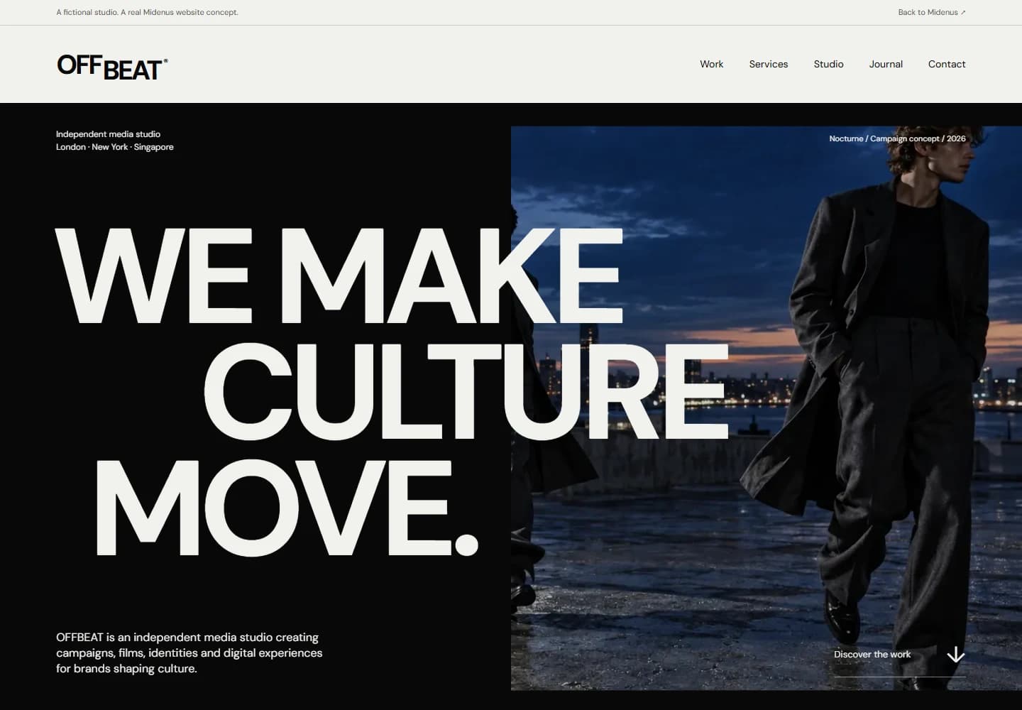Offbeat desktop website screenshot